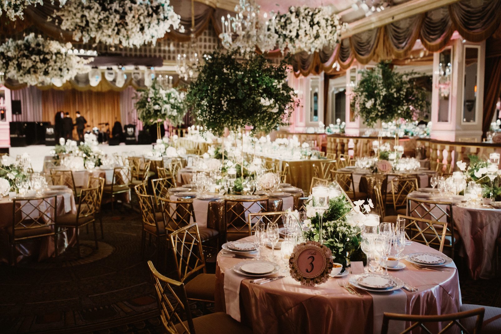 Magic view of the prepared evening restaurant